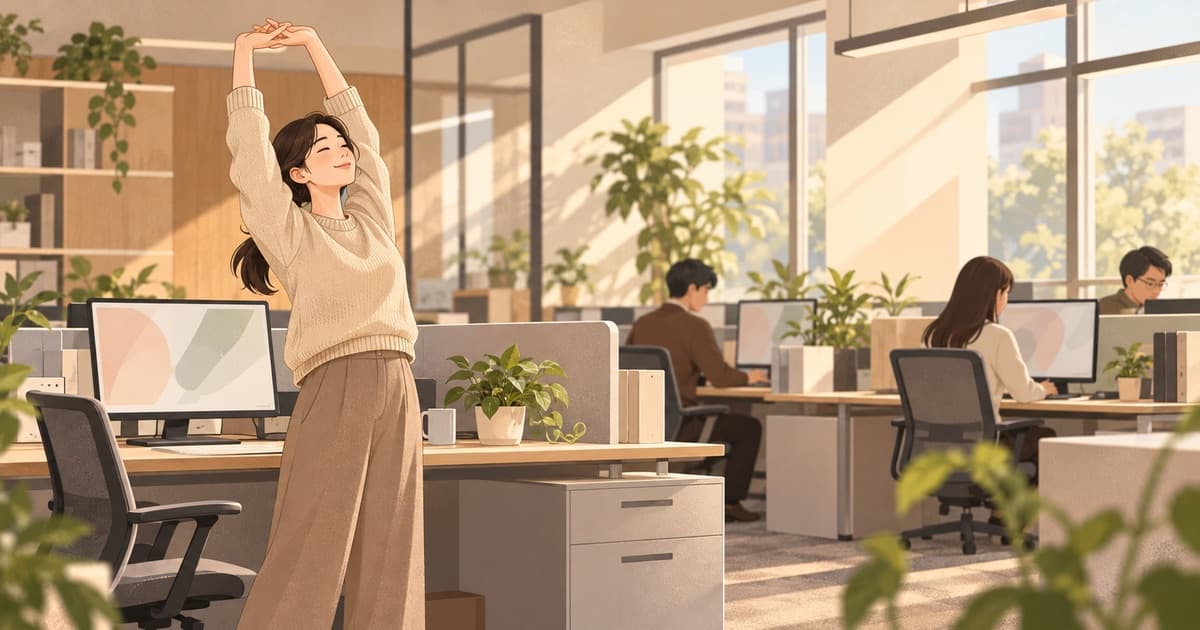 久坐族每小時 3 分鐘：辦公室座位旁就能做的六個伸展動作