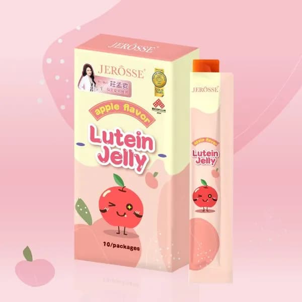 JEROSSE 婕樂纖 金盞花葉黃素晶亮凍(葉黃素果凍) 蘋果多多風味 官方授權正品 (10條/盒) - 2