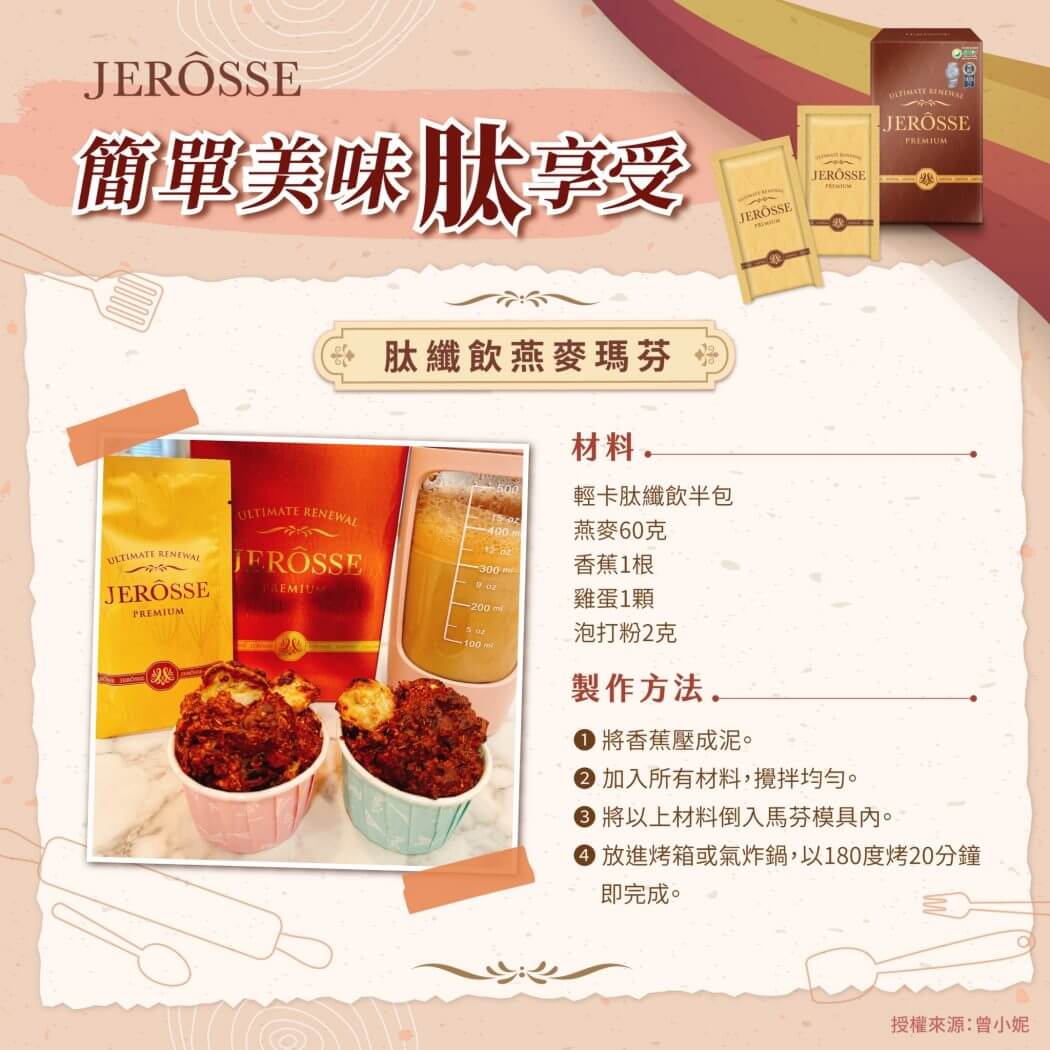 肽纖飲新吃法一週食譜_馬芬